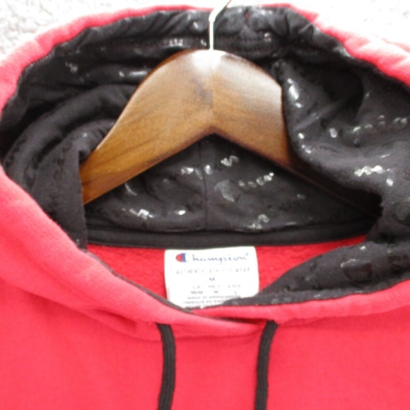 VINTAGE Champion y2k Georgia Bulldogs UGA Hoodie Adult Medium Red Black Football - Picture 12 of 15